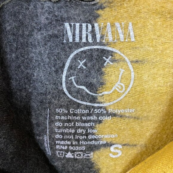 Nirvana Smiley Face Split Dye hoodie size Small - Picture 4 of 4